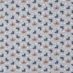 Algodón estampado SASAKI Lino / Azul marino